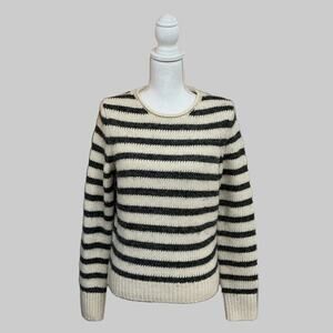 Alex Mill cream and gray stripe Jamie sweater, size S